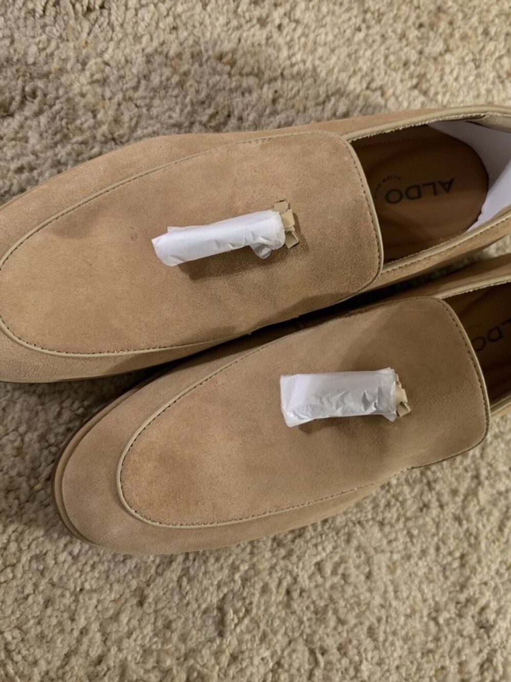 ALDO Hollow Men's Suede Tassel Loafers – Sand – US 11 – New